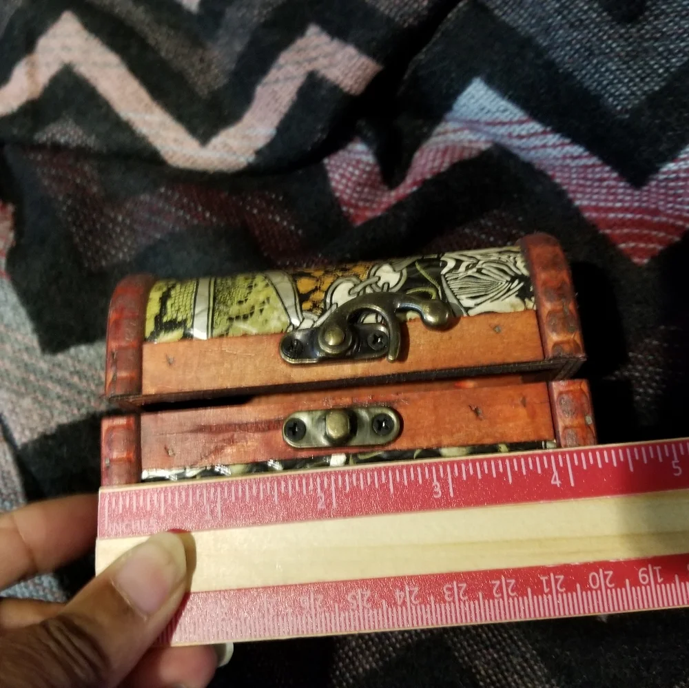 Decorative Zebra Wooden Jewelry Box small